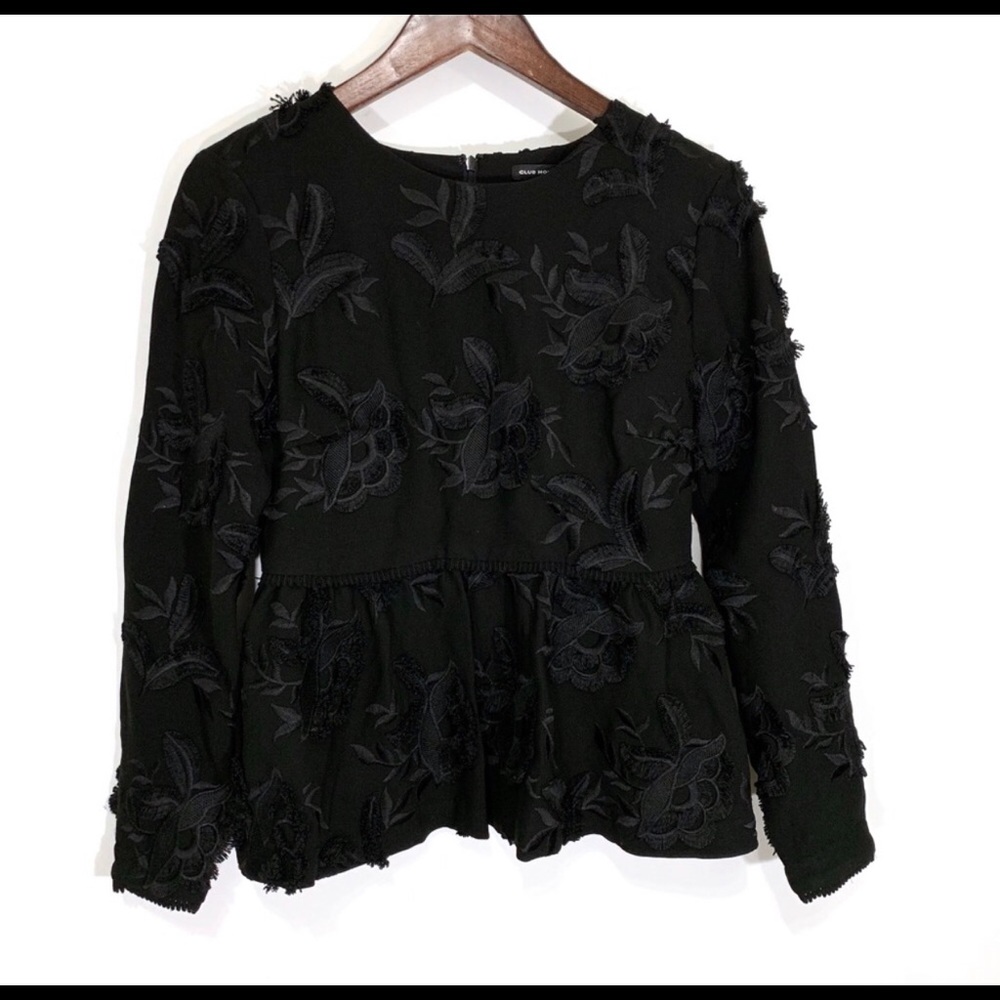 Embroidered floral shirt